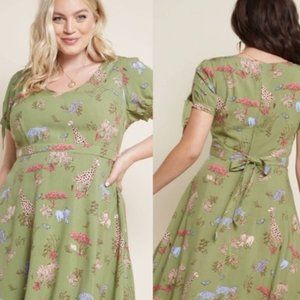 Modcloth Safari Swing Dress Plus size 4